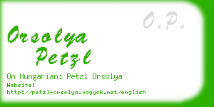 orsolya petzl business card